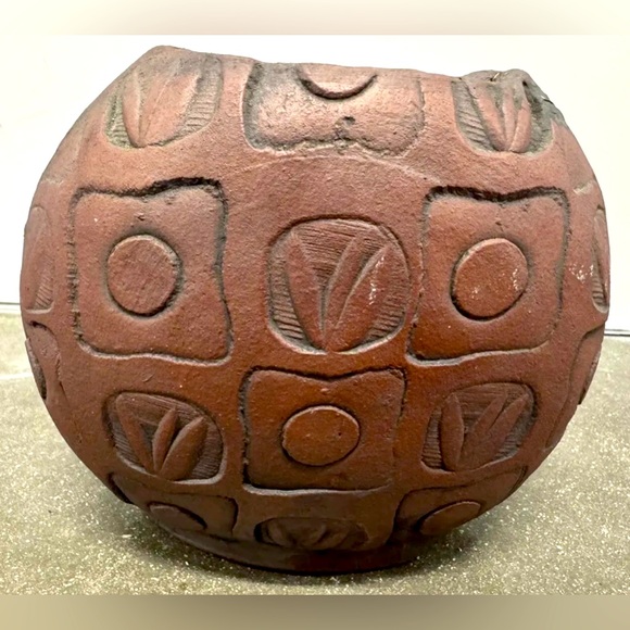 Vintage Southwestern Style S Swanson Ceramic Pottery Vase Jar Signed - Picture 1 of 7